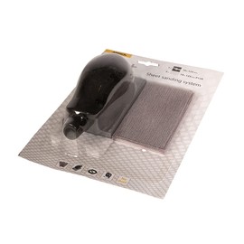 Mirka Hand Block Set Sanding Block with Suction Hook and Loop Including 3 Abranet Mesh Sanding Strips Grain P120 70 mm x 125 mm Grit P120