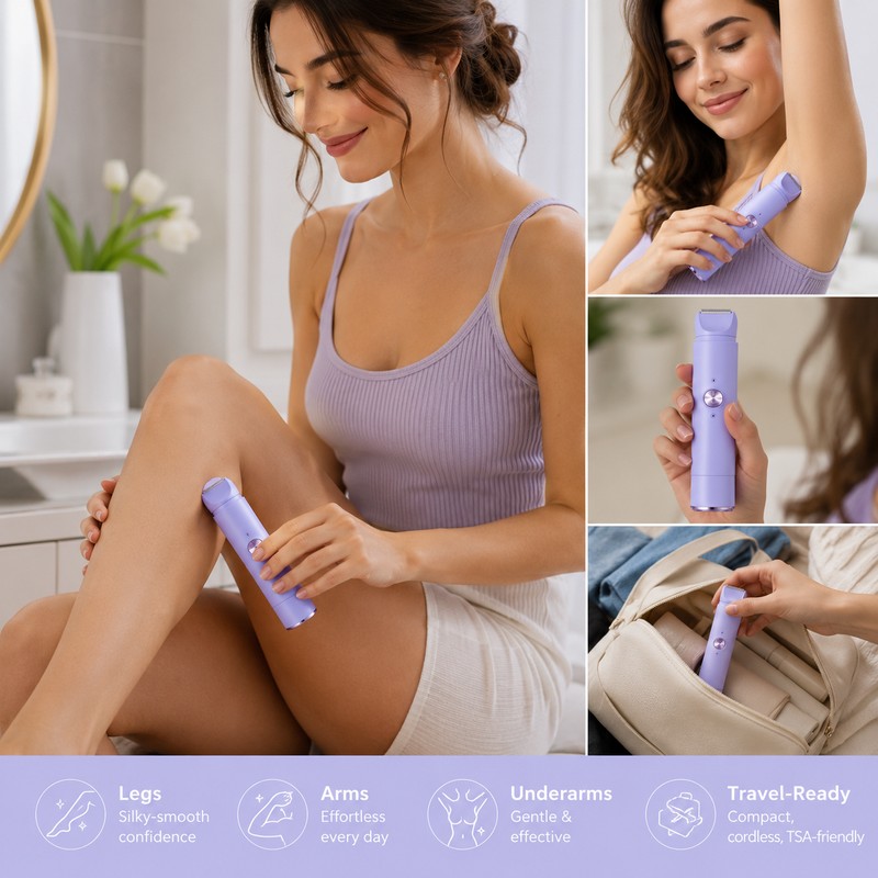 Women’s Electric Hair Remover for Body Grooming – Dual-Head Rechargeable