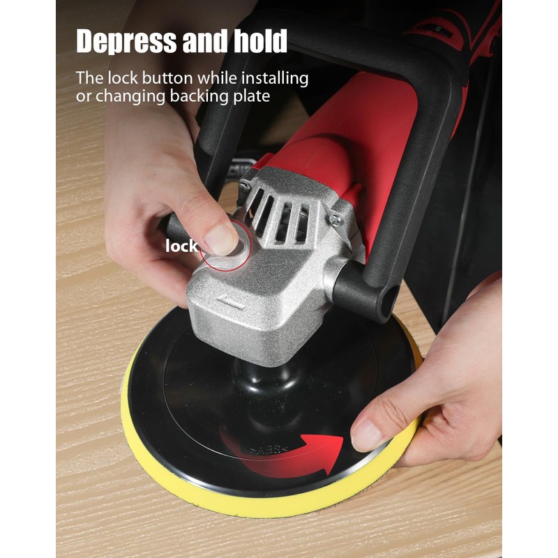 AVID POWER Car Buffer Polisher, 1200W 7 Inch/6 Inch Rotary