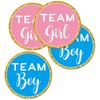 Mr.Mug Gold Gender Reveal Stickers- 80 Pack Team boy and