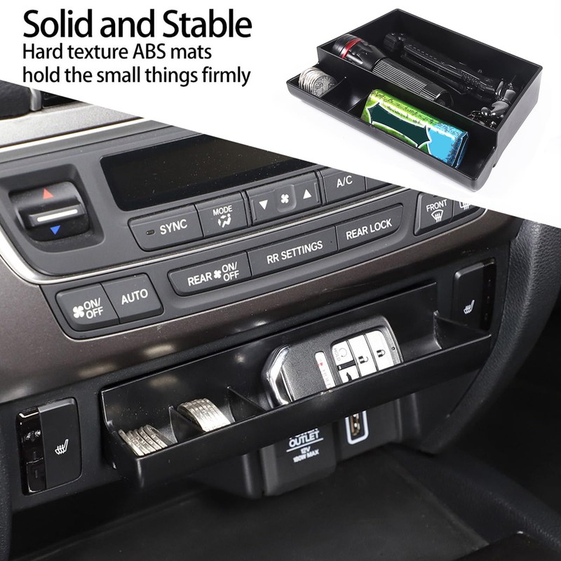 Honda Console Organizer - Center Console Tray with Phone Storage,