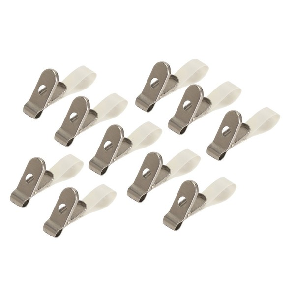 Rounded Security Clip, Jaws Open to 9/16", with Nylon Strap, 1 Pack (10/pk)