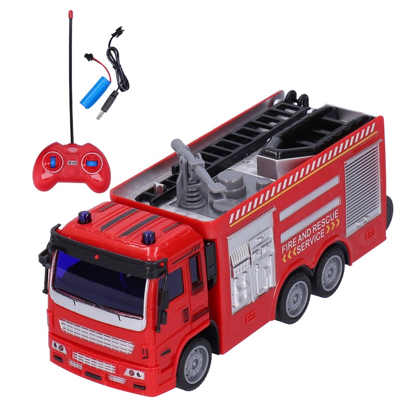 1:30 Fire Fighting Truck Model Remote Control Light Sound Simulation
