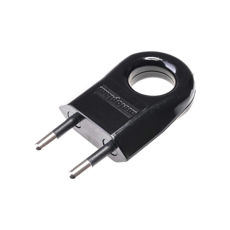Flat Plug with Round Hole, Plug 230 V, 6 A,
