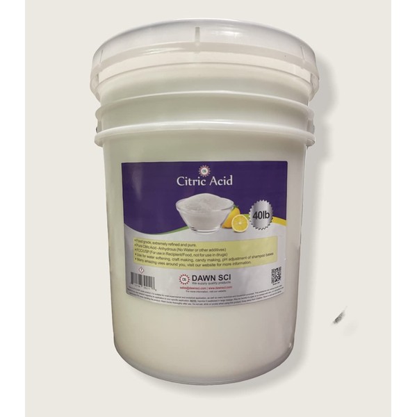 Citric Acid (40 lb) Premium Natural Quality, Food Additive, Pure