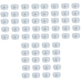 Baluue 60pcs Aluminium Cosmetic Containers with Screw Lids Travel Jars for Creams Lotions and Lip Balms Durable Lightweight Storage Pots for