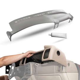 DashSkin Molded Dash Cover Cap Compatible with 2000-2006 Tahoe Suburban Yukon Avalanche & 1999-2006 Silverado Sierra in Light Pewter Grey - Made in The USA