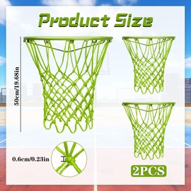 Nightlight Basketball Net Basketball Nets， Basketball Net - Durable, Glow-in-The-Dark Nylon Basketball Net for Indoor & Outdoor Courts - Mini Basketball Hoop Compatible, Chain Basketball Net