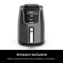 Ninja | XL Single Basket Air Fryer | 5.5 QT Capacity fits 3lbs of Wings | 5-in-1Air Fry, Roast, Bake,Reheat & Dehydrate |Dishwasher Safe Parts & Recipe Guide | Grey |AF150AMZ
