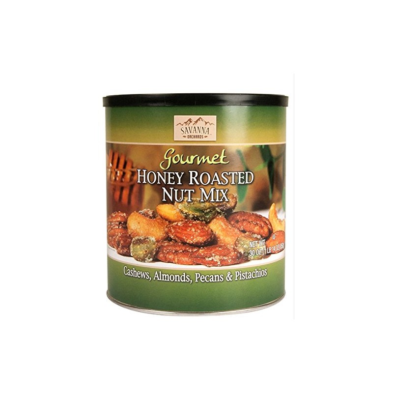 Savanna Orchards Gourmet Honey Roasted Nut Mix with Pistachios honey