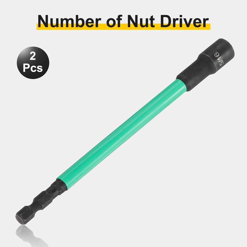 sourcing map 2pcs Nut Driver Drill Bit 5/16 Inch Socket