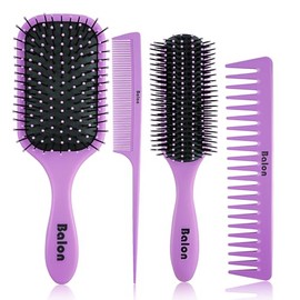 4 cepillos de pelo para mujer, peine para mujeres y cepillo para desenredar, ideal para cabello humedo o seco, no mas enredos de pelo para cabello lis