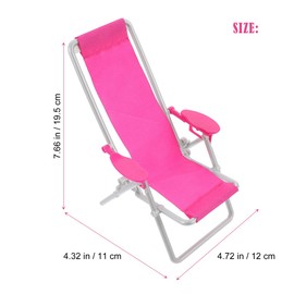 ifundom 2 x Baby Chairs, Folding Beach Sun Chair, Beach Chair, Miniature Dollhouse Furniture, Mini Beach Lounger, Mini Deck Chair, Longue Deck, Folding Deck Chair for the Patio, ABS