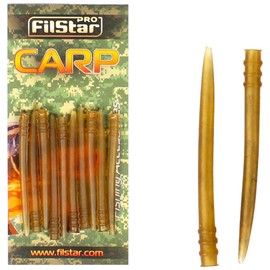 PRO FILSTAR Anti Tangle Sleeves Long Ribbed 10 x 5 cm - Sleeve for Fishing Hooks with Leader - Carp Fishing Line Aligner - Fishing Carp Accessories - Method Feeder - Rubber Hoses for Feeder and