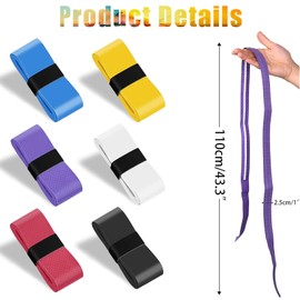 HLBKPX 6 Pcs Multicoloured Tennis Racket Grip Tape for Tennis,Badminton,Squash Rackets, Anti Slip Quick Drying Tennis Super Absorbent Overgrips, Racket Overgrip Tape(6 colors)