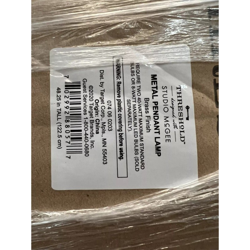 Threshold Studio McGee - Metal Two Arm Shaded Chandelier Ceiling