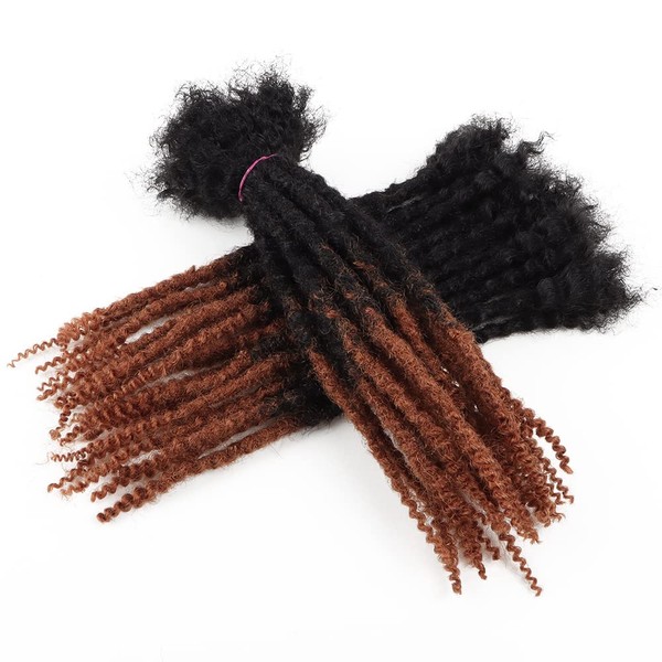 Orientfashion 8inch Textured Dreadlock Extensions Human Hair,0.6 Thickness Full Hand-made
