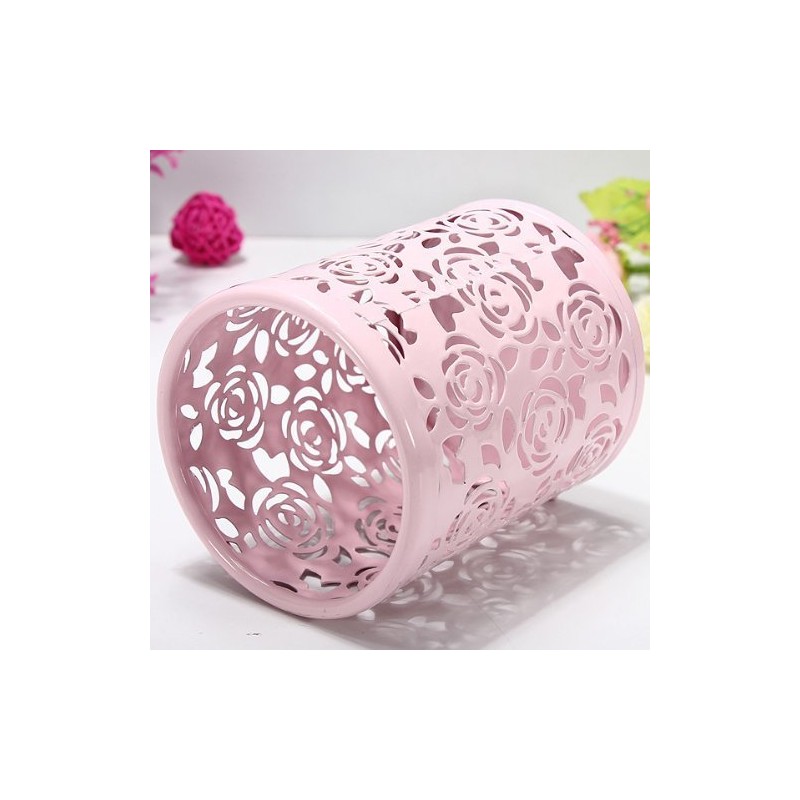 CTKcom 2 Pack Hollow Rose Flower Pattern Metal Pen Pencil