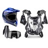 Adult Offroad Helmet Goggles Gloves Chest Protector Gear Combo Motocross