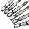 6X HSS Hex Shank Tap Drill Bits Metric Thread Screw