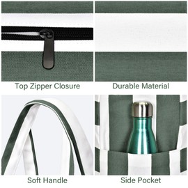 oscaurt Beach Bag Large Tote Bag Women's Handbag Shoulder Bag Beach Bag XXL Family Travel Bag Sports Bag Bath Bag Sauna Bag Gifts for Women, Army Green, Tote (Utility)