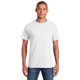Gildan Men's Heavy Cotton T-Shirt, Style G5000, Multipack, White (10-Pack), Large