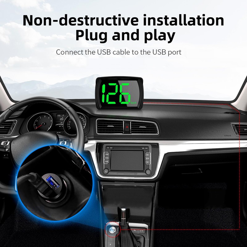 GPS Speedometer, Car Headup Display MPH, Digital Speedometer car MPH