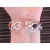 Natural Chakra Silver Celtic Wire Wrapped & Woven Cuff Bracelet