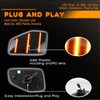 ZDEERAOTO LED Front Headlight Side Marker Light Amber Turn Signal