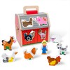 Melissa & Doug Take-Along Wooden Toy Barn, 11-Pc Portable Toddler