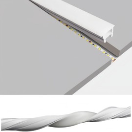 KSDLMPA Silicone LED Channel System, 32.8FT/10M Through Free White 20x10mm DIY LED Neon Rope Light IP67 Waterproof Tube for 8-18mm Strip Lights Installation for Indoor Outdoor Ambient Decor