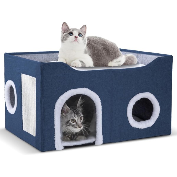 Gosipeya Cat House for Indoor Cats – Foldable Cat Cave