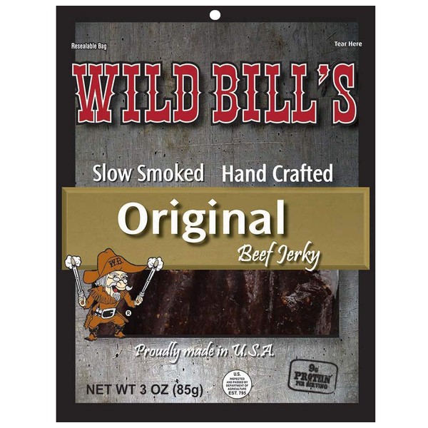 Wild Bill's Hickory Smoked Beef Jerky 3 Ounce Pack (3 count)