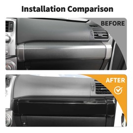 Voodonala for 4Runner ABS Passenger Decoration Side Dash Dashboard Ornamental Panel Trim for 2010-2024+ Toyota 4Runner Interior Accessories,Black 3pc
