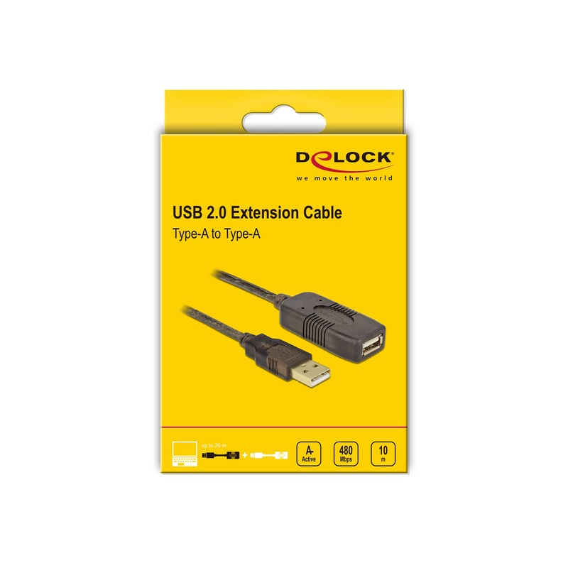 DeLOCK 82446 - USB 2.0 Extension, 10m - Warranty: 12M