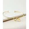 ALRNBY Gold Knot Initial Bracelet for Women Trendy Dainty Gold