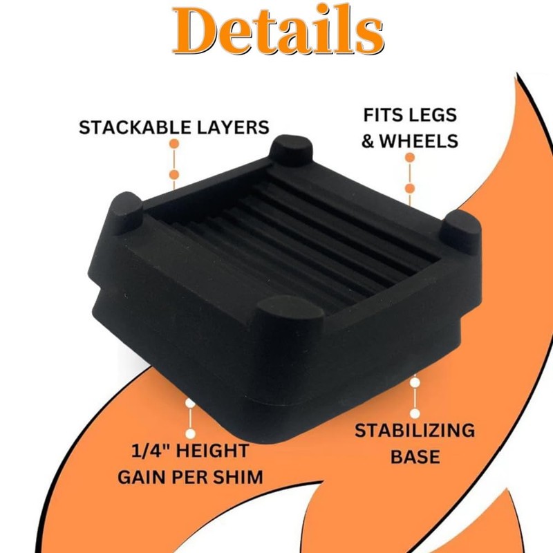 4 Pcs Griddle Leveling Shims Kit for Blackstone Griddle, Stackable