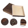 TEHAUX 1pc Retro Wooden Desktop Drawer Organizer Solid Wood Storage