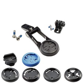 Wreckmount Type α Combo Mount for Black Ink [Integrated Bar Stem] [Compatible with 10 Brands] [Blackinca + GP] Compatible with Garmin Cat Eye Pioneer Leather Wahoo Brighton Giant Explorer Sigma Polar GoPro HERO Cameras
