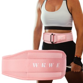 Lifting Belt Women (4 Inch Wide) Self-Locking Weightlifting Belt for Ladies Gym Cross Training, Bodybuilding, Deadlifts, Squats Power Lifting- Adjustable Olympic Lifting Lower Back Support