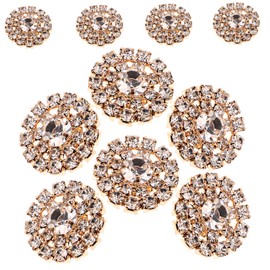 Operitacx 1 Satz Runde Strass Krallenkette Gemischte Formen Strasssteine Seiden Haargummi Hochzeit Braut Strassperlen Muttertagsgeschenk Basteln Strasssteine Kleidung 10 Stück