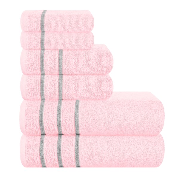 MyOwn Ultra Soft 6 Pack Cotton Towel Set, Contains 2