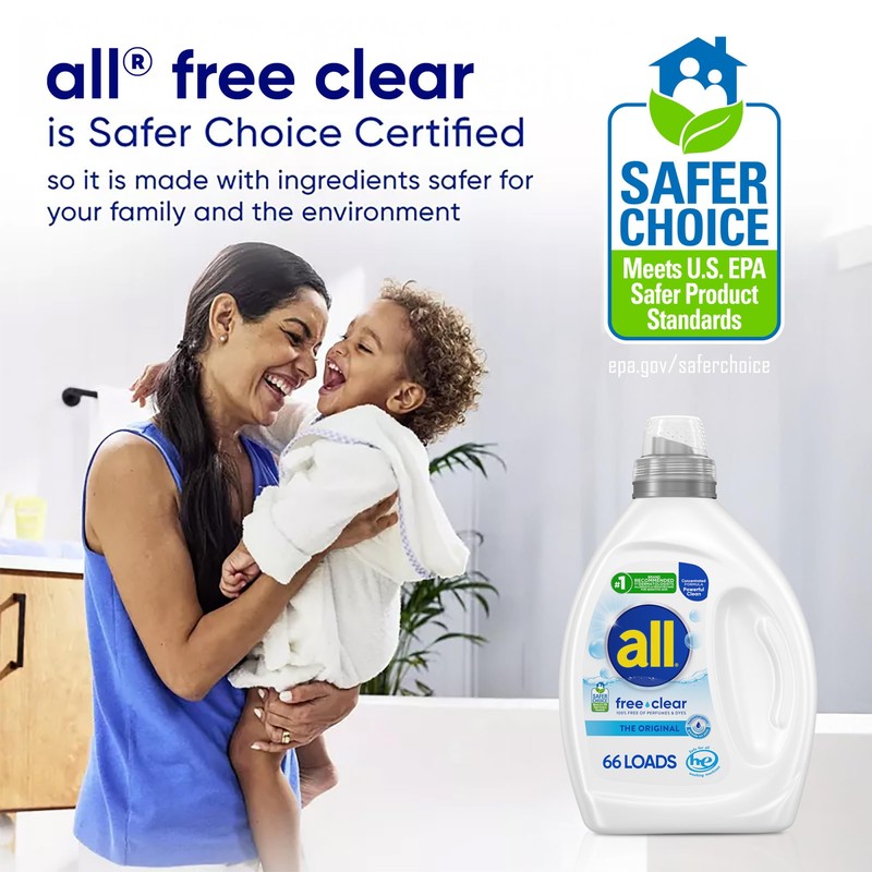 all free clear, Original, Liquid Laundry Detergent for Sensitive Skin,
