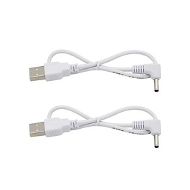 1FT Short Power Cord for Ring Stick up Cam Plug-in Security Camera, Charging Cable DC Barrel Plug (2-Pack)