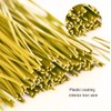 200 Pcs 6" Garden Plastic Plant Twist Ties Reusable Yellow