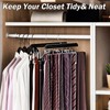 2 Pack Tie Rack Belt Hanger for Closet Organizer,Upgrade Wooden