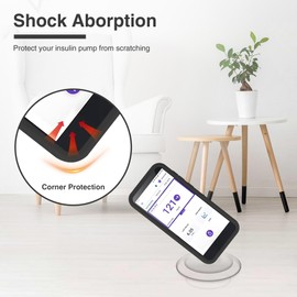 Silicone Soft Case Compatible with Omni pod 5 Device, Perfect Protection of Machine, Black