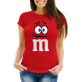 MoonWorks® Women's T-Shirt Carnival M Print Group Costume Fancy Dress Last Minute Fancy Dress Costumes Women, 3 Red