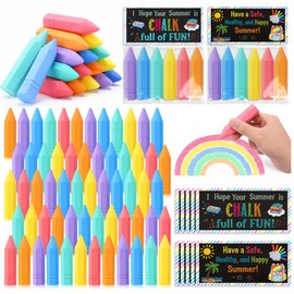 60 Pcs Jumbo Washable Sidewalk Chalks, End of Year Gifts for Students, Sidewalk Chalk Party Favors with 10 Gift Bags for Graduation School Classroom Prizes End of The Year Gifts