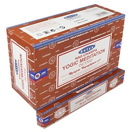 SATYA Nag Champa Yogic Meditation Agarbatti | Handrolled Masala Incense Sticks | 12 Packs of 15 Grams Each in a Box | Export Quality Product